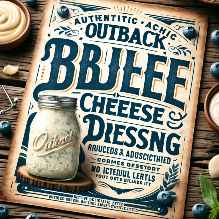 Aderezo de queso Outback Bleu – Restaurante comunitario